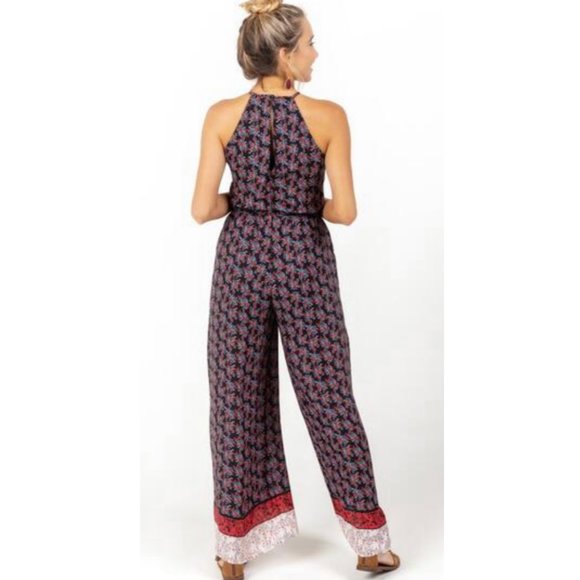 FRANCESCA'S Lisbeth Border Print Jumpsuit - Picture 4 of 10